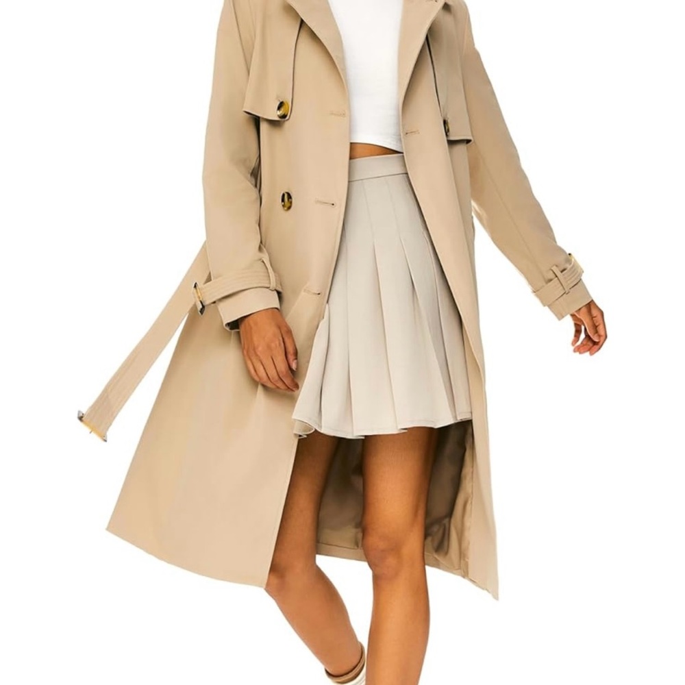Orolay Women's Double Breasted Trench Coat Lapel Jacket with Belt